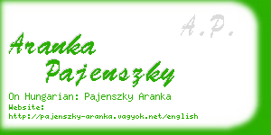 aranka pajenszky business card